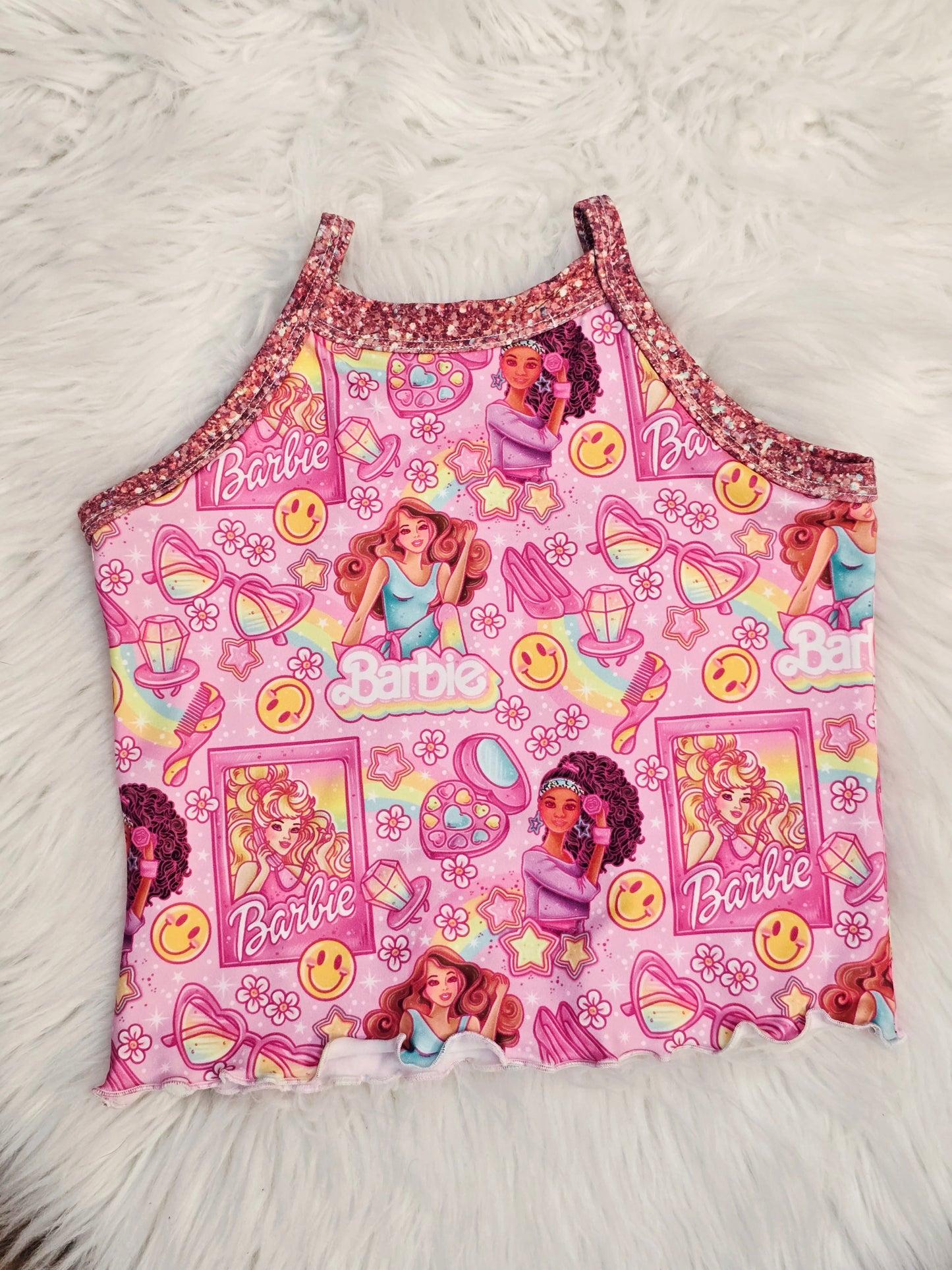 Size 3t spaghetti strap with lettuce hem
