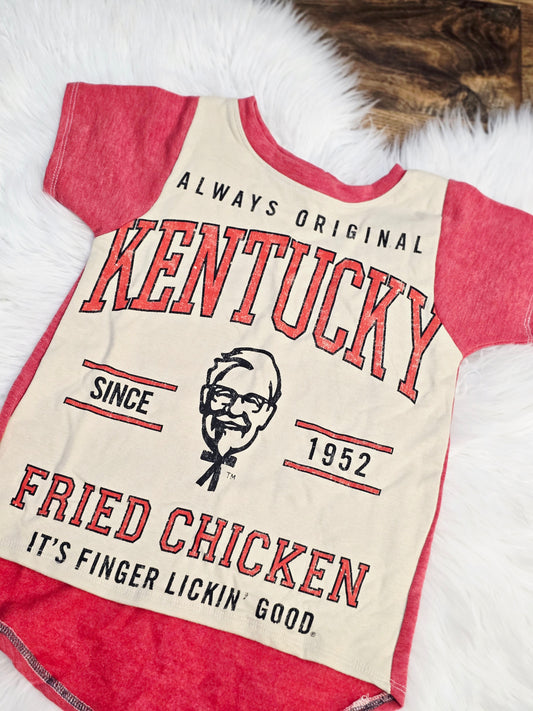 Size 4 fabric back upcycle tunic