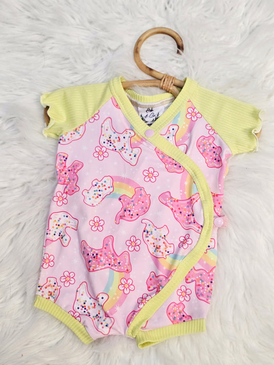 Kimono style shortie romper 0/3m