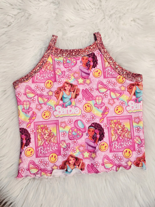Size 3t spaghetti strap with lettuce hem