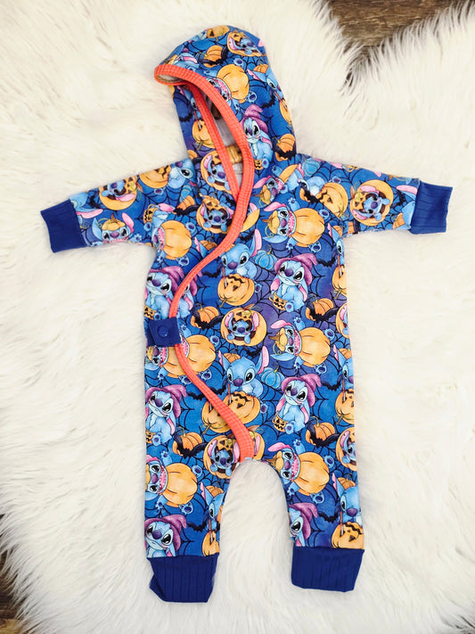 0/3m hooded baby east romper