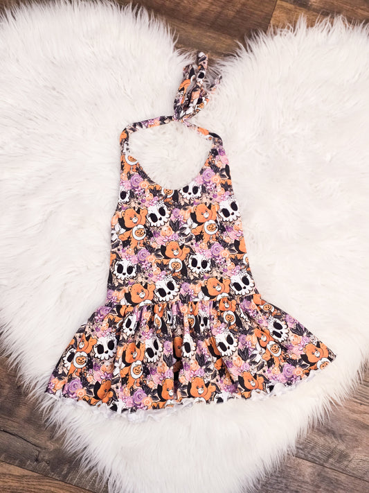 Size 8 scare bear peplum halter